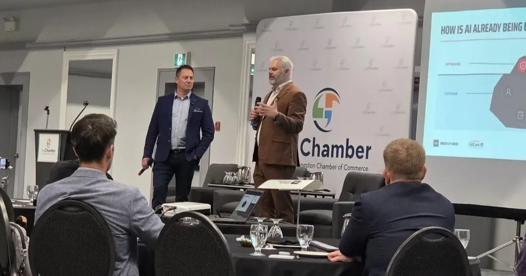 AI security session for small businesses at the Greater Kingston Chamber of Commerce Business Summit in Kingston, Ontario, October 23, 2026, attended by DoorStep Dental during Small Business Week